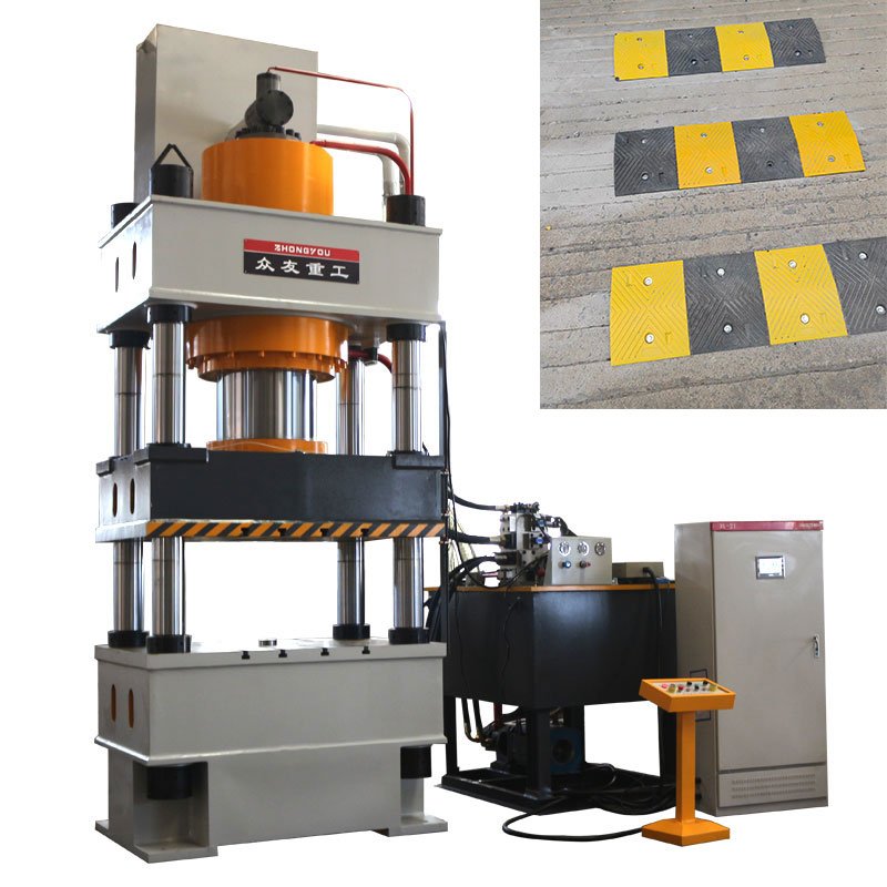 800-metric-tonne hydraulic press for rubber speed bumps