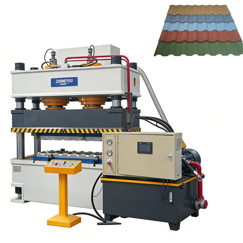 Stone Coated Metal Roof Tile Hydraulic Press Production Line for Roof Tile Manufacturing