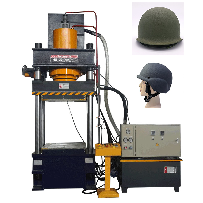 PE helmet hot press molding hydraulic press