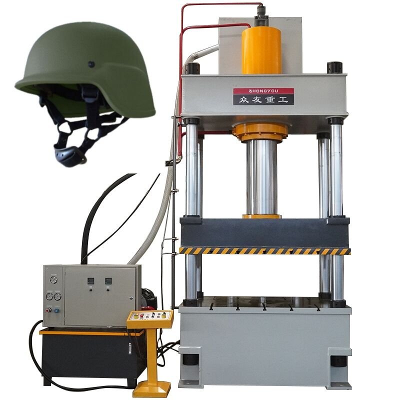 315 ton Kevlar ballistic helmet four-column hydraulic press: the key force to create the ultimate protective equipment